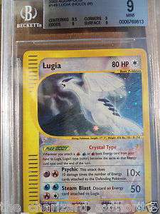   LUGIA 149/147 BGS MINT 9 Graded w/ GEM MINT 9.5 SUB Crystal Holo Card