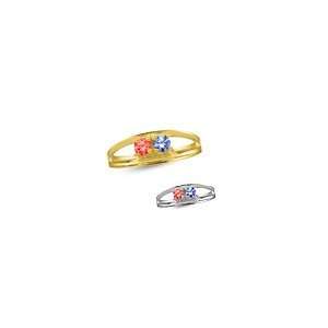   ZALES 10K Gold Couples Birthstone Band (2 Stones) family jewelry