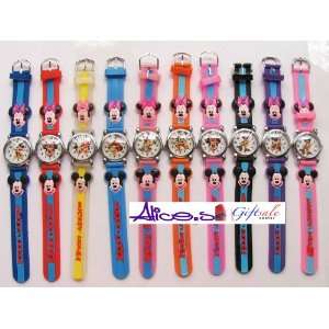  1 Pc Minnie & Mickey 3D Wrist Watch Jelly Band Assorted 