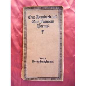    ONE HUNDRED AND ONE FAMOUS POEMS R. J. Cook (Publisher) Books