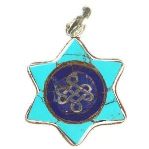   Knot (Ashtamangala) Inlay Pendant   Sterling Silver 