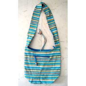  Cotton Canvas Turquoise Blue Boho Hobo Tote Hippie Indian 