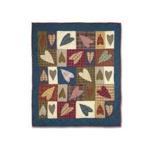  Rustic hearts, Crib Quilt 36 X 46 In.
