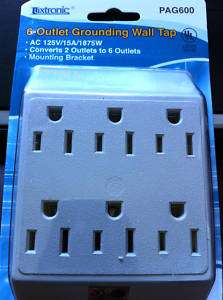 Outlet Electrical Power Grounded Wall AC Adapter nib  