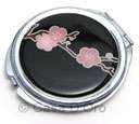 Compact Mirror Cherry Blossoms New in Box Put in Purse  