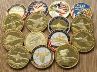 Lot of 15 U.S. Military aircraft challenge coins S510  