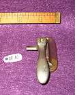 OLD ANTIQUE VINTAGE BRASS MINI NICKEL PLATED ICE BOX CHEST LATCH PART 