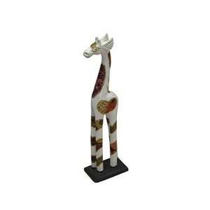  Giraffe Sculpture with Batik Look   Small