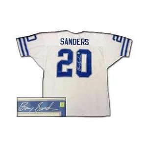  Barry Sanders Signed Authentic Style Lions White Jersey 