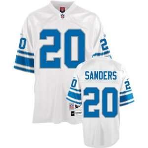   Barry Sanders #20 White Premier Throwback Jersey
