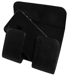 XGear iPhone 4 Black Leather Premium Hip Holster Carrying Case Pouch 