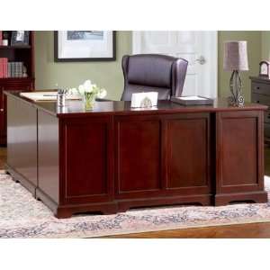  L Shaped Home Office Desk in Rich Cherry Finish   Coaster 