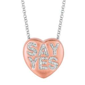   TDW 17mm Sweethearts SAY YES Heart Pendant (H I, SI1 SI2) Jewelry