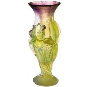 Daum Iris Glass Vase 