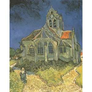   THE CHURCH OF AUVERS BY VINCENT VAN GOGH POSTER REPRO