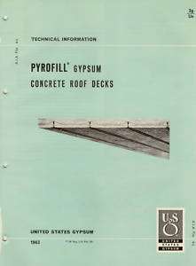   Specifications Asbestos Cement Pyrofill Concrete Roof Decks Board 1963