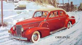 1940 Cadillac Cross Stitch Pattern Retro 40s Cars  