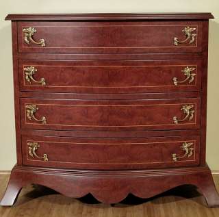   Inlaid NEOCLASSICAL Bow Front DRESSER CHEST w/ Ormolu e1038  