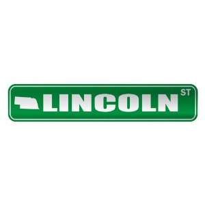   LINCOLN ST  STREET SIGN USA CITY NEBRASKA