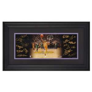 Los Angeles Lakers 2010 NBA Champions Framed 8x24 Mini Panoramic with 