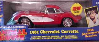 Ertl 118 1961 Corvette RED w/ white coves Animal House  