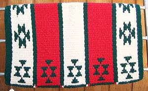 Show Blanket   Reversible (Hunter Green, Red, Cream)  