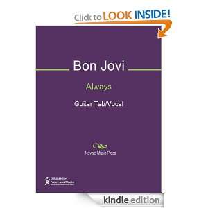 Always Sheet Music Bon Jovi  Kindle Store