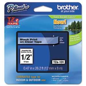  BROTHER Tze Standard Adhesive Laminated Labeling Tape 1/2w 