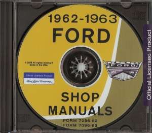 FORD 1962 63 Galaxie & Mercury Monterey Shop Manual CD  