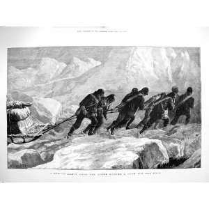   1876 Sledge Party North Pole Expedition Ship Alert Map