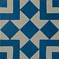 Granada Tile Echo Collection Fez A Blue and White Cement Sample Tile 