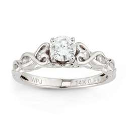 14k White Gold 5/8ct TDW Round Diamond Engagement Ring (H I, I1 I2 