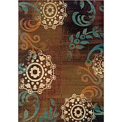 Carson Brown/ Blue Transitional Area Rug (5 x 76)  