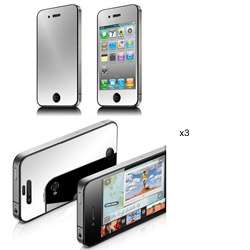 Premium iPhone 4/ 4S Mirror Screen Protector (Pack of 3)   