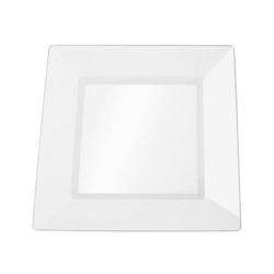 SilverEdge Clear 8 inch Square Plastic Plates (Set of 10)   