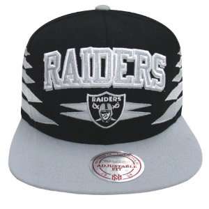 Los Angeles Raiders Mitchell & Ness Snapback Cap Hat Arrows Black Grey