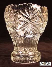 Vintage Pressed Glass Flower Vase  