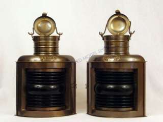 Antique Brass Port And Starboard Oil Lantern 12 Nautic  