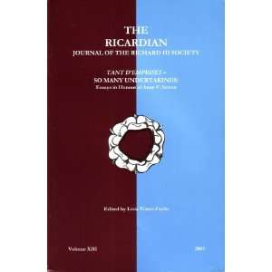  The Ricardian (Volume XIII, 2003) Livia (Edited by 