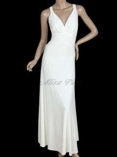 Charming Cream V Neck Formal Gown Dresses 09372 US Size 14 