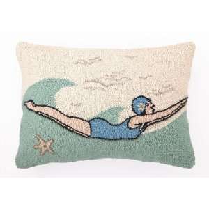  Retro Dive Girl Hook Pillow 14X20