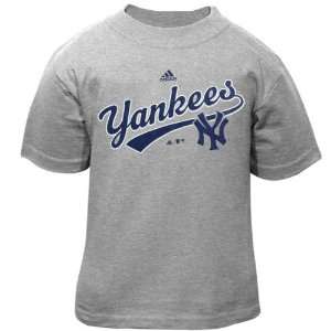  MLB adidas New York Yankees Toddler Script T shirt   Ash 
