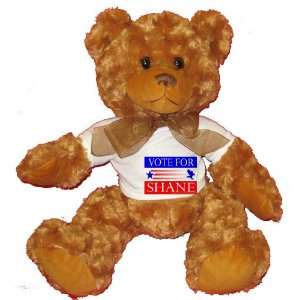  VOTE FOR SHANE Plush Teddy Bear with WHITE T Shirt Toys 
