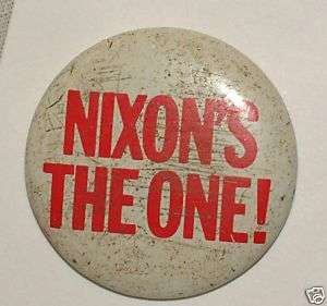 1968 Political Campaign Button. Nixons the one  