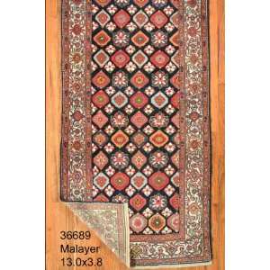  3x13 Hand Knotted Malayer Persian Rug   38x130