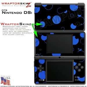  Nintendo DSi Skin Lots of Dots Blue on Black WraptorSkinz 