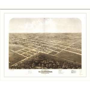 Historic Warrensburg, Missouri, c. 1869 (L) Panoramic Map Poster Print 