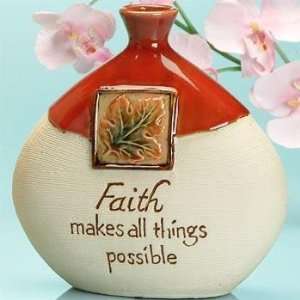  Green Vase Inspirational Message Faith Makes All Things 