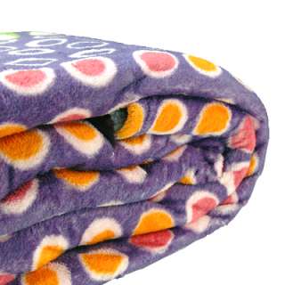 Asaley 60in x 80in Full Size Micro Plush Blanket   Purple Circle 