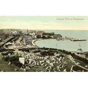  1920s Vintage Postcard Panoramic View of Broadstairs 